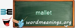 WordMeaning blackboard for mallet